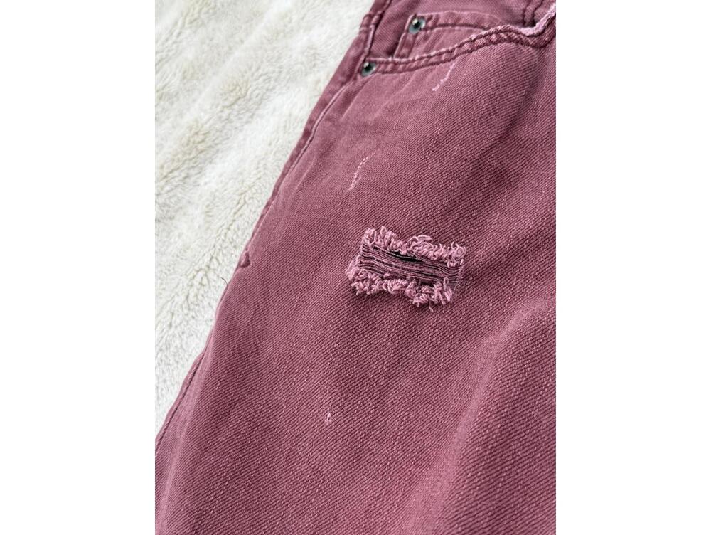 Aeropostale Distressed Slim Fit Jeans 28/30 Cotton Burgundy‎ - Picture 2 of 9